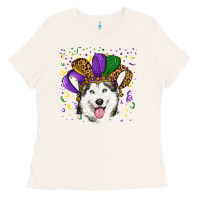 Bone Mardi gras hat husky Ladies Tee - RanaPortraitStore