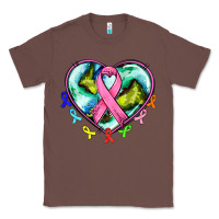 Chestnut heart earth and cancer ribbon Classic Tee - AdoDesignShop