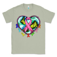 Matcha heart earth and cancer ribbon Classic Tee - AdoDesignShop