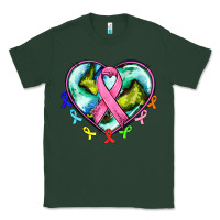 Sports Green heart earth and cancer ribbon Classic Tee - AdoDesignShop