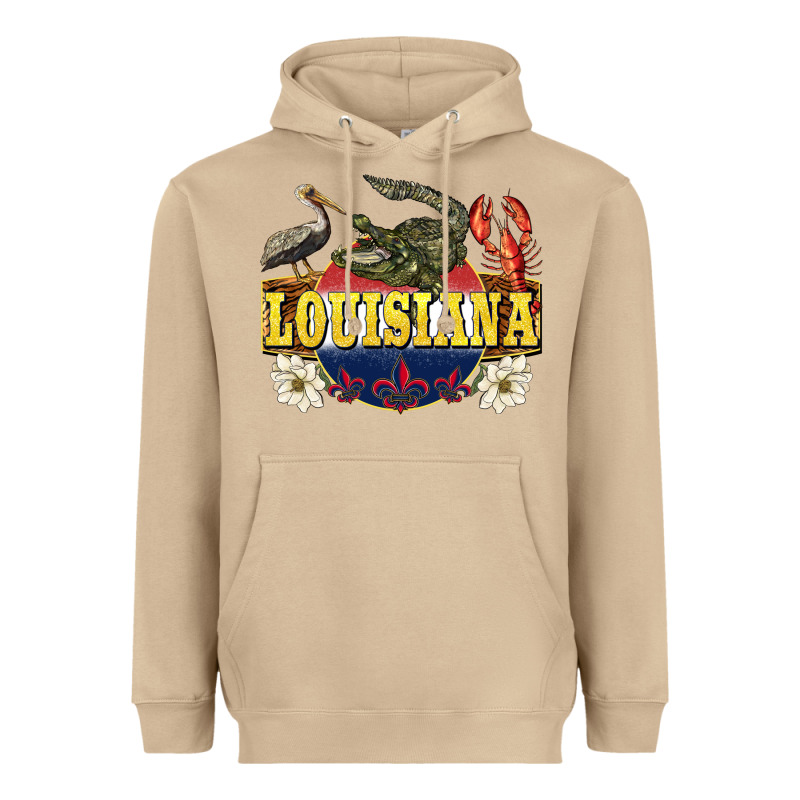 Louisiana State Heavyweight Hoodie by BarkalooDesign | Teevron