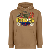 Toasted Coconut louisiana state Heavyweight Hoodie - BarkalooDesign
