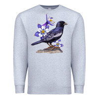 Heather Grey Colorado Lark Mountain Bunting Bird Premium Sweatshirt - Bettercallsaul