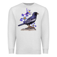 Oatmeal Heather Colorado Lark Mountain Bunting Bird Premium Sweatshirt - Bettercallsaul