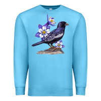 Ocean Blue Colorado Lark Mountain Bunting Bird Premium Sweatshirt - Bettercallsaul