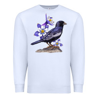 White Colorado Lark Mountain Bunting Bird Premium Sweatshirt - Bettercallsaul