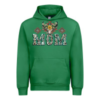 Emerald Mom with Cow skull Mother's Day Urban Hoodie - CowGirlArtShop