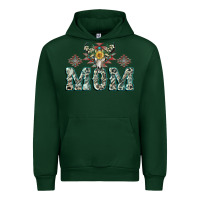 Forest Green Mom with Cow skull Mother's Day Urban Hoodie - CowGirlArtShop