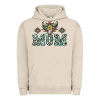 Pigment French Oak Mom with Cow skull Mother's Day Urban Hoodie - CowGirlArtShop