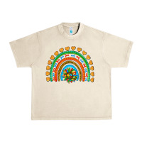 Sandshell autism heart ribbon rainbow Urban Heavy Tee - AdoDesignShop