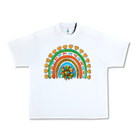 White autism heart ribbon rainbow Urban Heavy Tee - AdoDesignShop