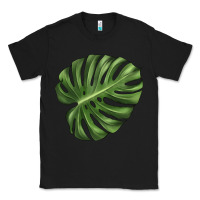 Black Monstera Leaf Classic Tee - LillyAllenDesigns