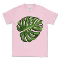 Bubblegum Pink Monstera Leaf Classic Tee - LillyAllenDesigns