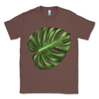 Chestnut Monstera Leaf Classic Tee - LillyAllenDesigns