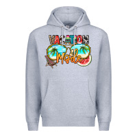Heather Grey vacation mode Premium Hoodie - NancyCooperArtShop
