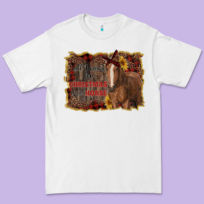 All I Want For Christmas Is A Horse Premium Tee Designed By Ranaportraitstore