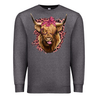 Charcoal Heather Highland cow Premium Sweatshirt - Bettercallsaul
