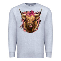 Heather Grey Highland cow Premium Sweatshirt - Bettercallsaul