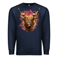 Navy Highland cow Premium Sweatshirt - Bettercallsaul