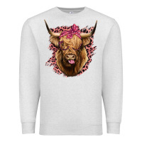 Oatmeal Heather Highland cow Premium Sweatshirt - Bettercallsaul