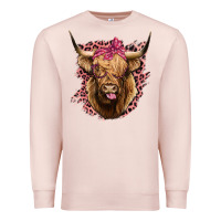 Pale Pink Highland cow Premium Sweatshirt - Bettercallsaul