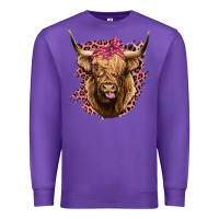 Purple Highland cow Premium Sweatshirt - Bettercallsaul