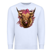 White Highland cow Premium Sweatshirt - Bettercallsaul