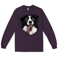 Plum Border Collie Long Sleeve Tee - Jasminsmagicworld