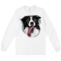 White Border Collie Long Sleeve Tee - Jasminsmagicworld