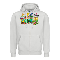 Dove Grey teacher coffee cups Zipper Hoodie - NancyCooperArtShop