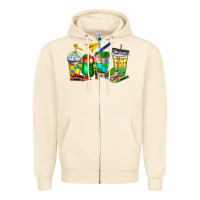 Sandshell teacher coffee cups Zipper Hoodie - NancyCooperArtShop