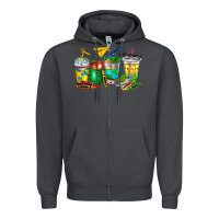 Smoke teacher coffee cups Zipper Hoodie - NancyCooperArtShop
