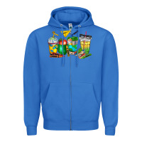 True Royal teacher coffee cups Zipper Hoodie - NancyCooperArtShop