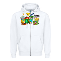 White teacher coffee cups Zipper Hoodie - NancyCooperArtShop