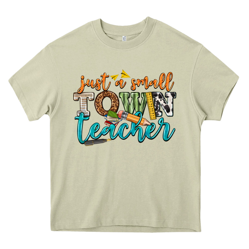 Just A Small Town Teacher Heavy Core Tee by texasbilliewilder | Teevron