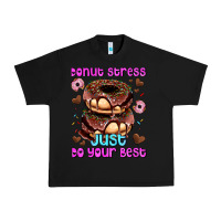 Black donut stress just do your best Urban Heavy Tee - AdoDesignShop