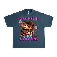 Midnight Navy donut stress just do your best Urban Heavy Tee - AdoDesignShop