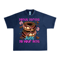 Navy donut stress just do your best Urban Heavy Tee - AdoDesignShop