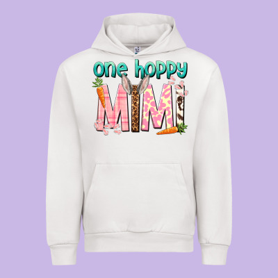 One Hoppy Mimi Easter Day Urban Hoodie Designed By Howdyjamesfarm