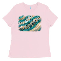 Bubblegum Pink turquoise glitter background Ladies Tee - JahusDesignShop