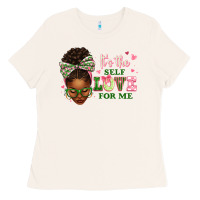 Bone sorority colors it's the self love for me afro wom Ladies Tee - texasbilliewilder