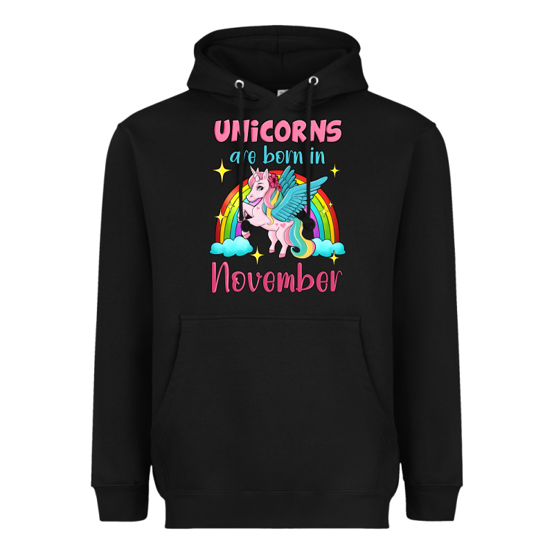 Unicorns Are Born In November Heavyweight Hoodie by Jasminsmagicworld | Teevron