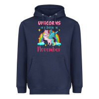Navy unicorns are born in november Heavyweight Hoodie - Jasminsmagicworld