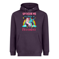 Plum unicorns are born in november Heavyweight Hoodie - Jasminsmagicworld