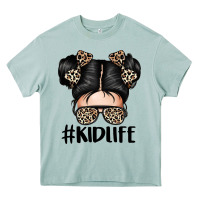 Kid Life Leopard Messy Bun Heavy Core Tee | Teevron