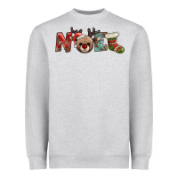 Noel With Sock And Reindeer Heavyweight Sweatshirt | Teevron