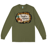Army Green simply blessed Long Sleeve Tee - Jasminsmagicworld