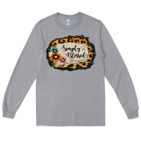 Heather Grey simply blessed Long Sleeve Tee - Jasminsmagicworld