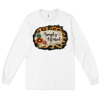 White simply blessed Long Sleeve Tee - Jasminsmagicworld