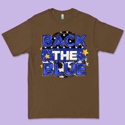 Back The Blue Premium Tee Designed By Zillion Design Studio